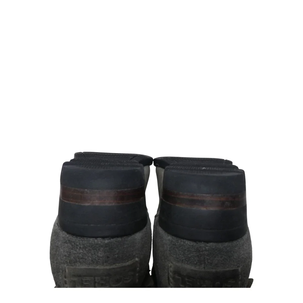 Sorel Emelie Tall Boot Women 8.5 Gray Leather Suede Waterproof Buckle